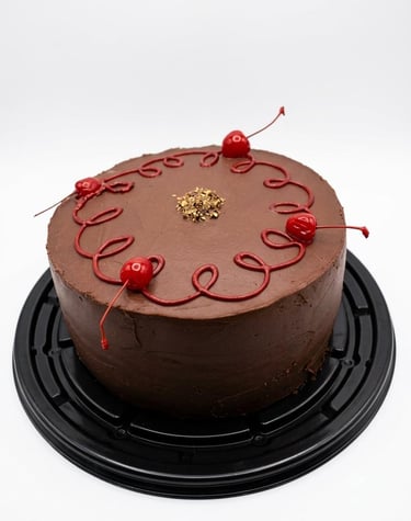 pastel selva negra, chocolate con cerezas.
