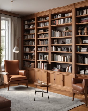A peaceful reading nook with layered textures and gentle natural light.