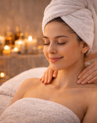 Professional head and shoulder massage therapy at home in Delhi