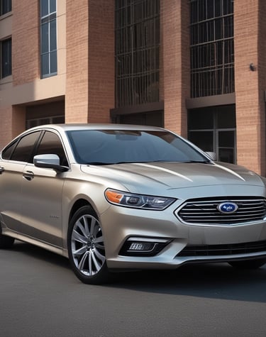 Shiny red Toyota sedan parked under a tree on a sunny day.