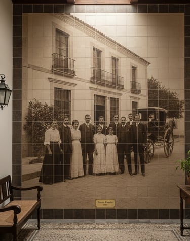 La foto de tus antepasados en un mural de porcelana