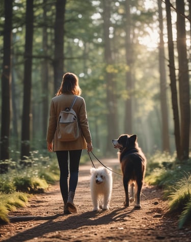 A peaceful nature trail winding through lush greenery, inviting reflection.