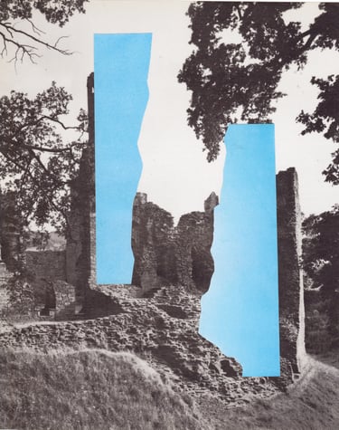 Karl Russell Vickers - The Sun Rose Over The Hill Collage Series