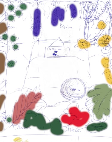 croquis scene nature sauvage