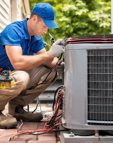 white window-type air conditioner on wall