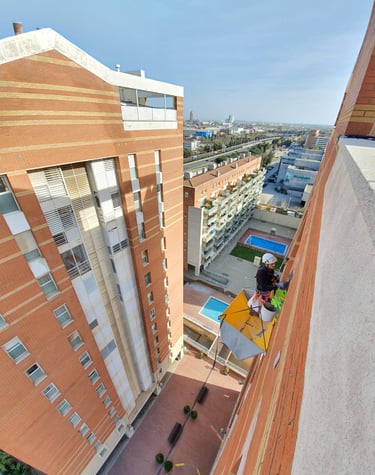 A man working on a building