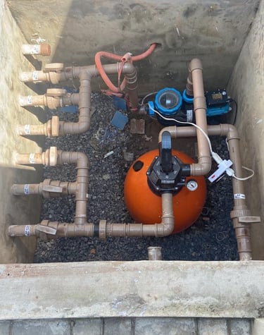 a person standing in a hole in a hole in the ground