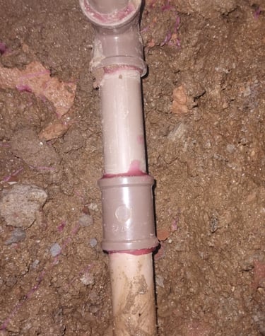 a pipe pipe with a pipe sticking out of it