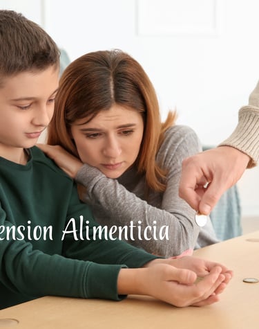 "Pensión alimenticia: Derecho de menores a recibir sustento (comida, educación, salud). 