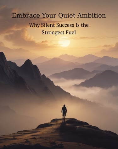 a person standing on a mountain top with a sunset in the background