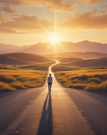 A motivational quote displayed against a dark, starry background.