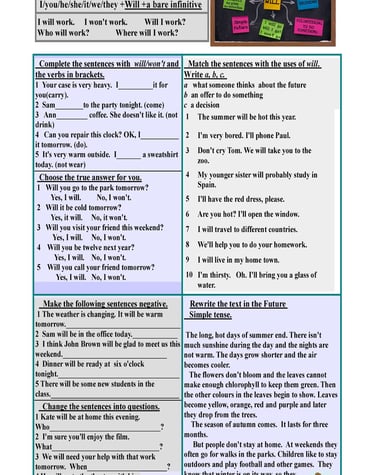 Future simple worksheet