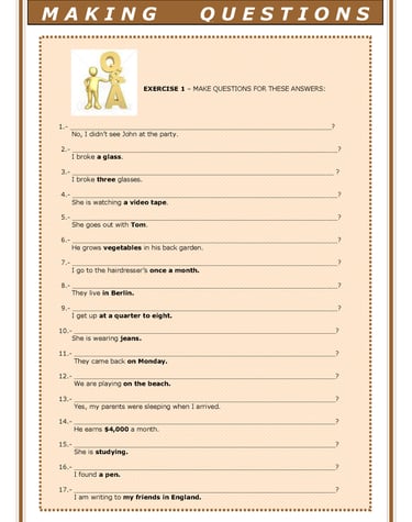 Making questions worksheet