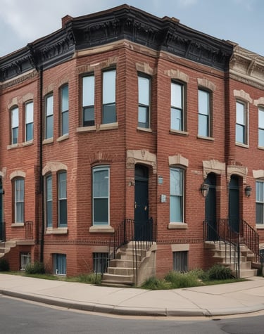 white and brown painted house
