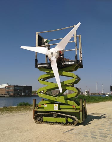 Prototype d’éolienne imprimé en 3D en PLA – test de fonctionnement réalisé par 3DPM France