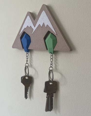 Support mural imprimé en 3D pour trousseaux de clés – rangement pratique pour toute la famille par 3DPM France