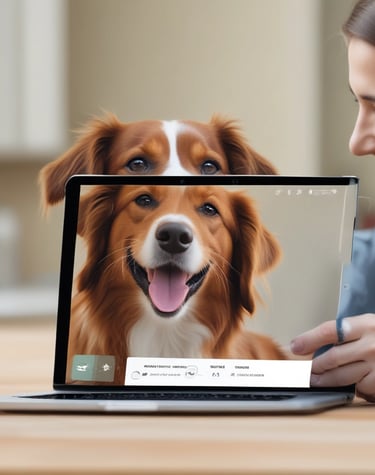 a dog looking at the camera