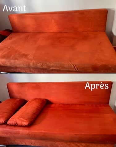 Photo canapé avant après nettoyage