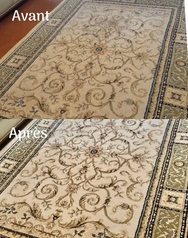 Photo tapis avant après