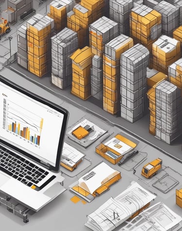 A close-up of AI software being used for supply chain optimization.