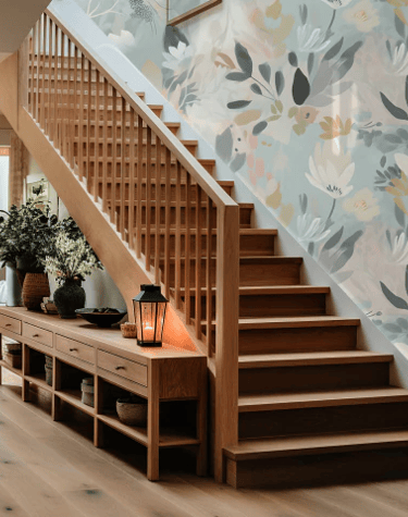 Vinilo empapelado escalera
