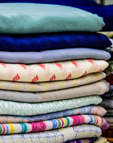 fitted sheets folded