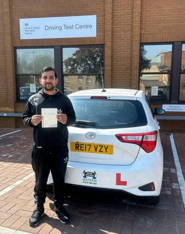 Rehman passed his driving test with Let's Pass 1st driving school in Morden Test Center. 