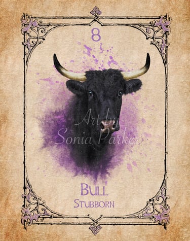Bull card from the animal spirit oracle deck