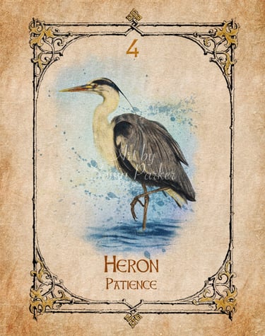 Heron, a card from the animal spirit oracle deck