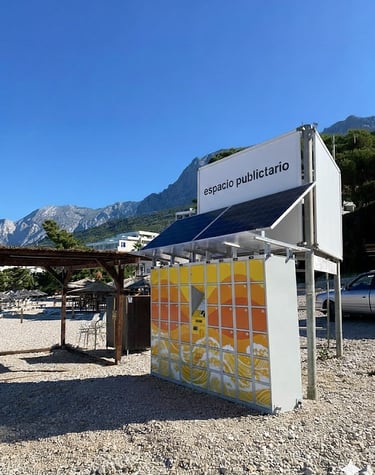 Consigna de equipaje en la playa