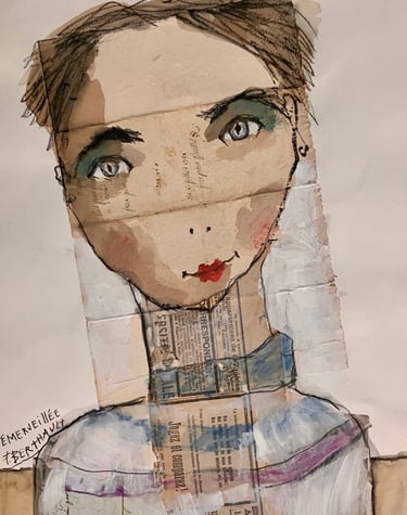 Collage portrait de femme