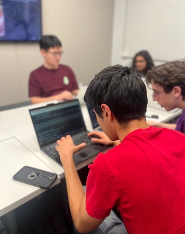 A member works on a PicoCTF challenge problem.