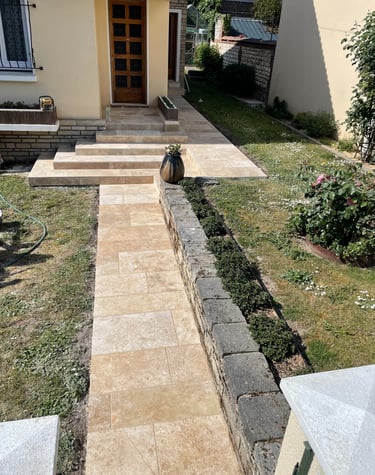 terrasse travertin