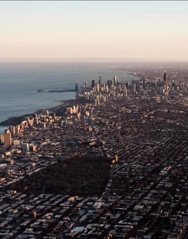 Chicago aerial skyline