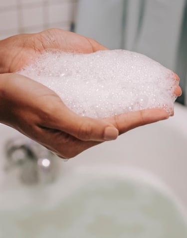 hand, moisture, skin, soft, bubbles