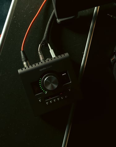 Music production equipment and sound interface for studio recording