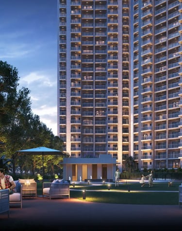a group of people sitting around a lawn | Eternia Greater Noida West