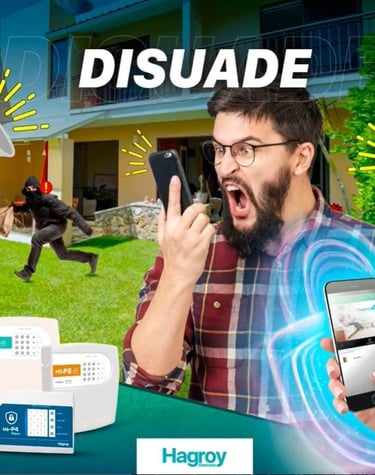 Panel de alarma de seguridad con sensores instalados en oficina