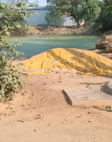 sand front of pond