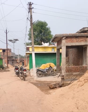 three bike under electric pole 