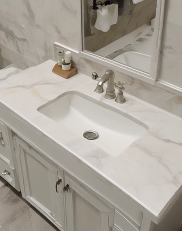 A detailed texture of dark marble with intricate white veining patterns running throughout the surface. The natural stone exhibits multiple shades of black and gray, creating an elegant and sophisticated appearance.