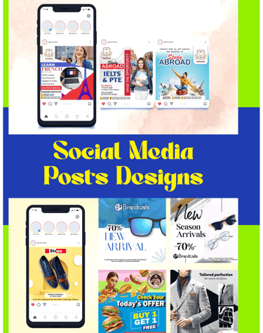 a collage of social media posts about social media