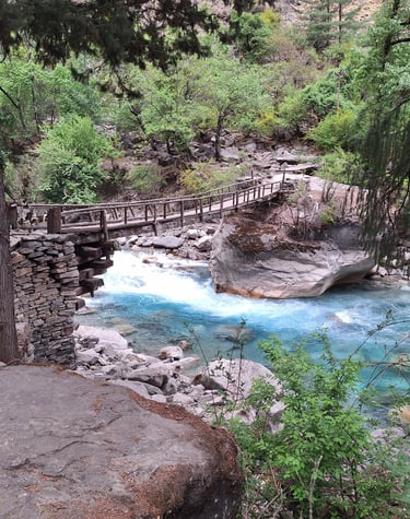 Bridge over the river in Dolpo