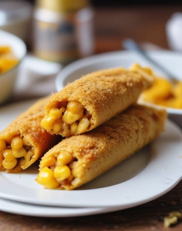 A colorful plate of Puerto Rican and soul food fusion.