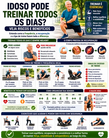 idoso pode treinar todos os dias risco e beneficios