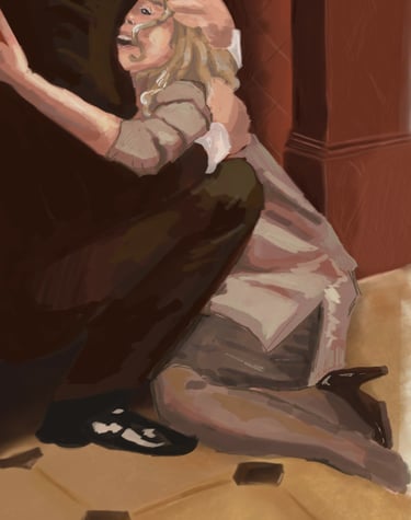 Original Takara Welter Digital Painting titled, "Clutch"