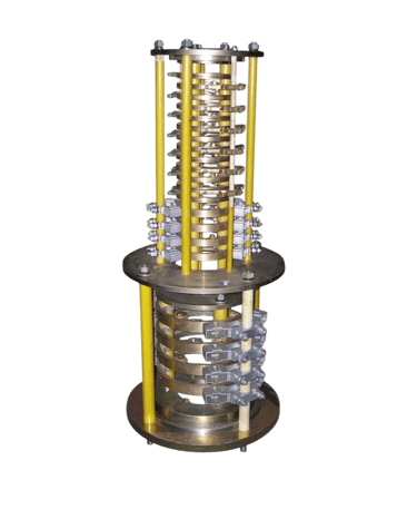 electrical vertical and horizontal slipring carbon brush holder assembly