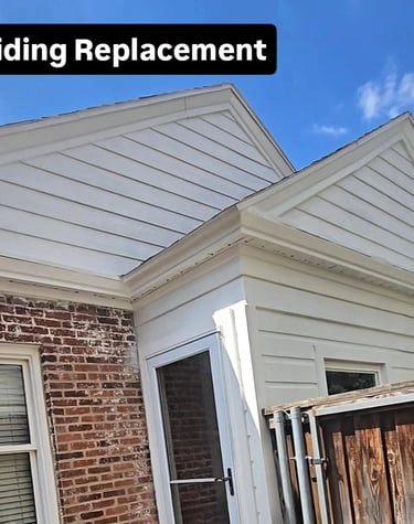 New shiplap siding painted white