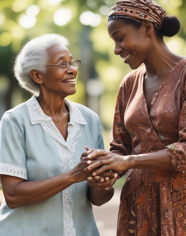A person is receiving a facial treatment, including the application of a cream or mask. The individual's eyes are closed and a hair cover is worn. A second person is gently applying the treatment with their hands, using a soft cloth to aid the process.