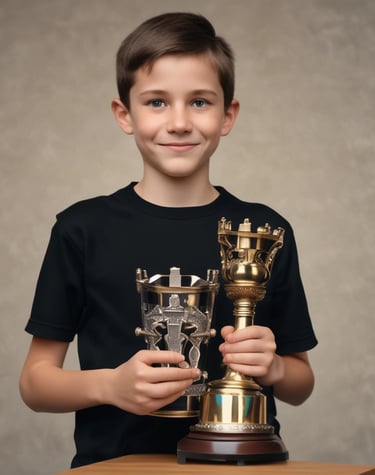 A group of children engaged in a chess game.
